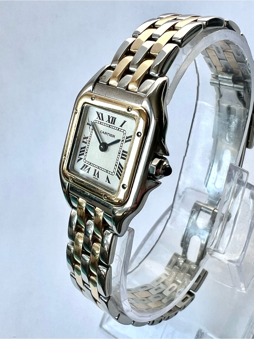 CARTIER PANTHERE 23mm Quartz 2 Row Gold Watch Cream Dial - Picture 3 of 7